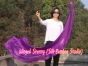 1 Piece purple 1.8m (70") dance silk veil poi