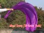 1 Piece purple 1.8m (70") dance silk veil poi