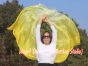 1 piece yellow shading 5 Mommes belly dance silk veil 