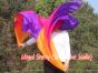 1 piece Golden Violet 5 Mommes colorful belly dance silk veil 