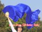 1 pair 1.5m (59") blue belly dance silk fan veil