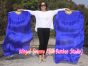 1 pair 1.5m (59") blue belly dance silk fan veil