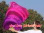 1 pair 1.1m (43") purple-pink silk fan veils for kids