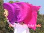 1 pair 1.1m (43") purple-pink silk fan veils for kids