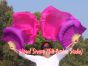 1 pair 1.1m (43") purple-pink silk fan veils for kids