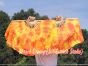 1 Pair Flame short Chinese silk dance fan, 20cm (8") flutter