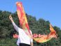 1 piece Flame 2.5m (98") silk worship streamer