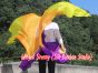 1 pair 1.8m (71") purple-orange-yellow belly dance silk fan veils