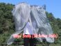 1 pair 1.5m (59") silver belly dance silk fan veil