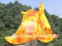 1 pair 1.8m (71") tie-dye belly dance silk fan veil Flame