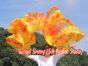 1 pair 1.8m (71") tie-dye belly dance silk fan veil Flame