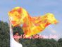 1 pair 1.8m (71") tie-dye belly dance silk fan veil Flame