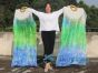 1.5m (59") tie-dye belly dance silk fan veil Meadow