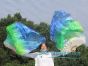 1.5m (59") tie-dye belly dance silk fan veil Meadow