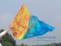 1 Piece 130 cm (51") prophetic silk worship flex flag, Fire and Ice