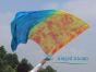 1 Piece 130 cm (51") prophetic silk worship flex flag, Fire and Ice