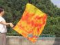 1pc 81cm (32") spinning silk flag poi for Worship & Praise, Flame