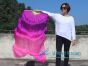 1 pair 1.5m (59") purple-pink belly dance silk fan veil