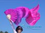 1 pair 1.5m (59") purple-pink belly dance silk fan veil