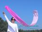 1 piece pink fading 2.5m (98") silk worship streamer