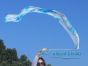 1 piece white+turquoise+blue 180 cm*30cm silk streamer