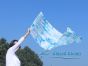 1 Piece 130 cm (51") prophetic silk worship flex flag, Ice