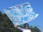 1 Piece 130 cm (51") prophetic silk worship flex flag, Ice