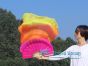 1 pair 1.1m (43") pink-orange-yellow silk fan veils for kids