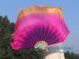 Golden Violet large short silk dance fans (flutter), 41" (105 cm)