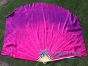 pink-purple large short silk dance fans (flutter), 41" (105 cm)