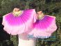 1 Pair Prosperity short Chinese silk dance fan, 10cm (4") flutter