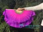 1 Pair pink-purple short Chinese silk dance fan, 10cm (4") flutter