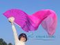 70" x 45" extra large Prosperity belly dance silk fan veil