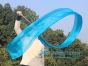 1 piece turquoise 2.5m (98") silk worship streamer