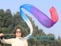 1 piece white-blue-purple-red 2.5m (98") silk worship streamer