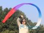 1 piece white-blue-purple-red 2.5m (98") silk worship streamer