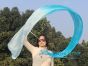 1 piece turquoise fading 2.5m (98") silk worship streamer