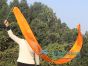 1 piece orange 2.5m (98") silk worship streamer