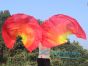 1 pair 180 cm (71") half circle prophetic angel wing silk flags, Fire