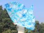 1 pair 180 cm (71") half circle prophetic angel wing silk flags, Ice