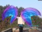 1 pair 180 cm (71") half circle prophetic angel wing silk flags,Mystery 