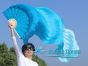 1 pair 1.8m (71") turquoise fading belly dance silk fan veils