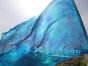 1 Piece 130 cm (51") prophetic silk worship flex flag, Blue Moon