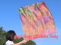 1 Piece 85 cm (33") prophetic silk worship flex flag for kids, Autumn