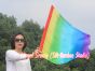 1 Piece 85 cm (33") prophetic silk worship flex flag for kids, Rainbow