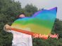 1 Piece 85 cm (33") prophetic silk worship flex flag for kids, Rainbow