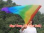 1 Piece 85 cm (33") prophetic silk worship flex flag for kids, Rainbow