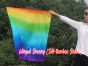 1 Piece 85 cm (33") prophetic silk worship flex flag for kids, Rainbow