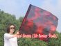 1 Piece 85 cm (33") prophetic silk worship flex flag for kids, Lava