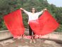 1 Piece 103 cm (40") prophetic silk worship flex flag, red